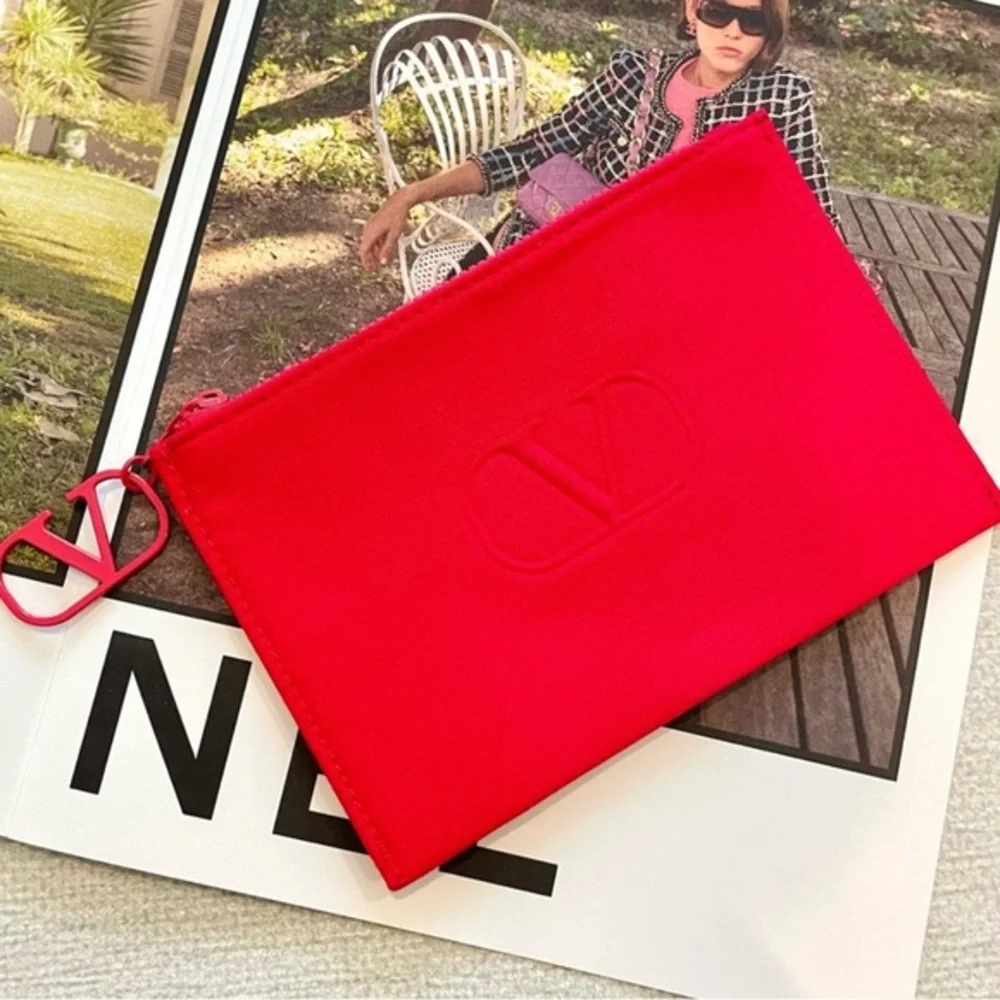 Valentino red cosmetic bag - Picture 3 of 7